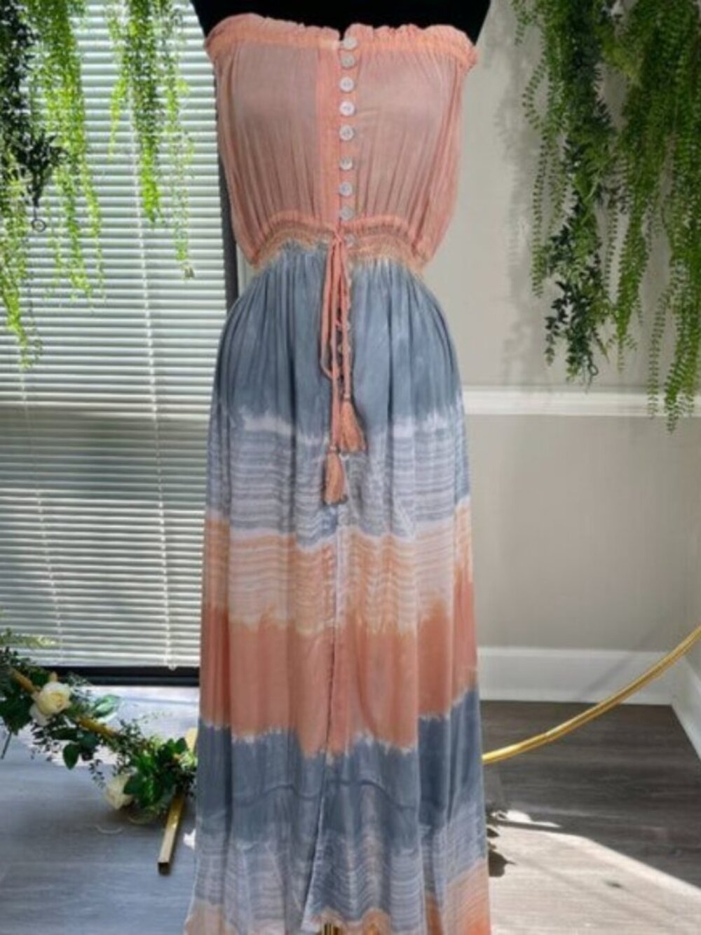 Tiare Hawaii Nata Mauve & Grey Ryden Maxi Dress